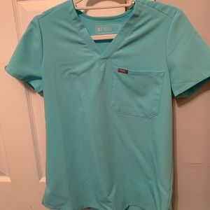 Figs Neon Blue catarina top size XS
